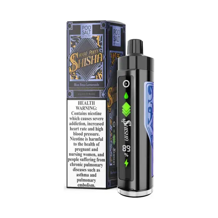 Pod Salt Shisha 15000 Puffs Disposable Vape - Bluerazz Lemonade - Disposable Vape - Vapes Uae