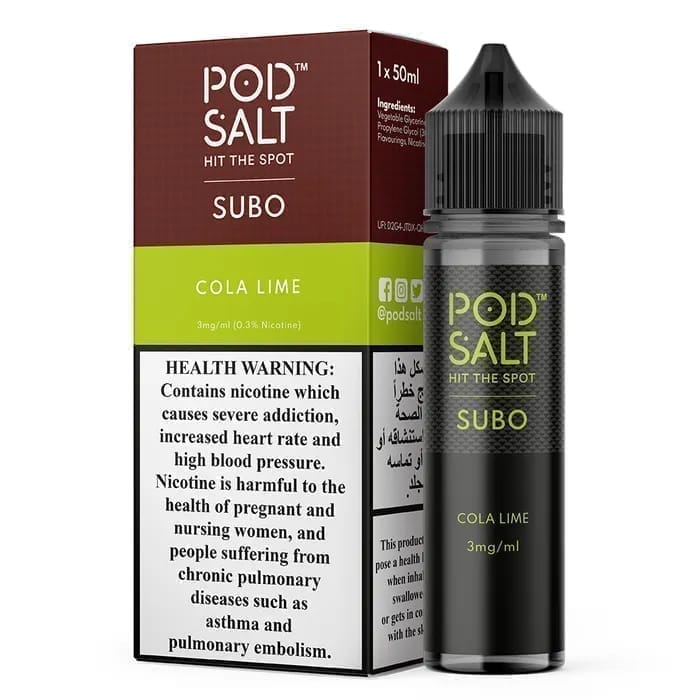 Pod salt subo 3mg/ml-50ml - cola lime - e-liquid