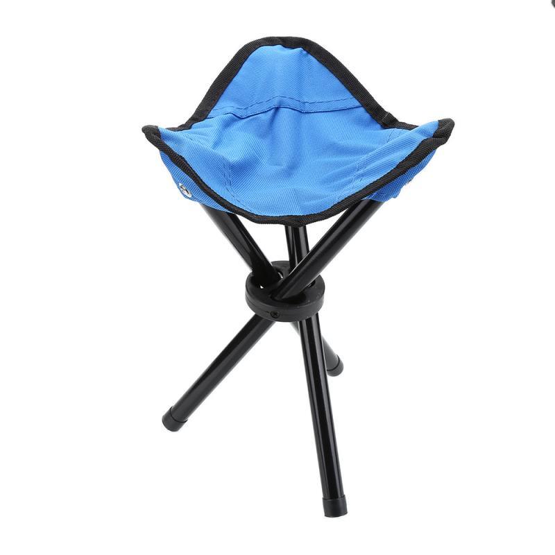 Portable folding fishing stool for outdoor activities - blue / 22x22x22cm - outdoor chairs