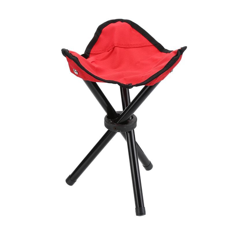 Portable folding fishing stool for outdoor activities - red / 22x22x22cm - outdoor chairs