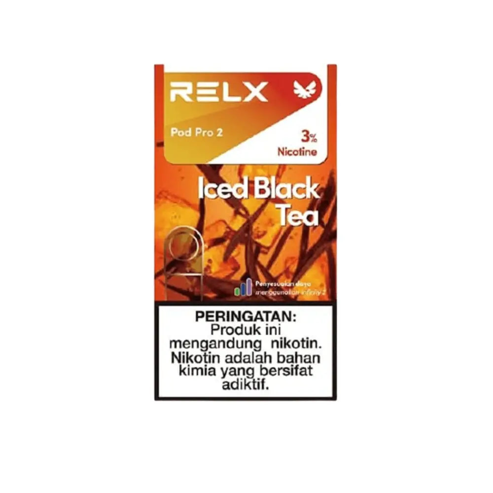 Relx Pod Pro 2 Prefilled Replacement Pod - Iced Black Tea 3% - Vape Devices - Vapes Uae