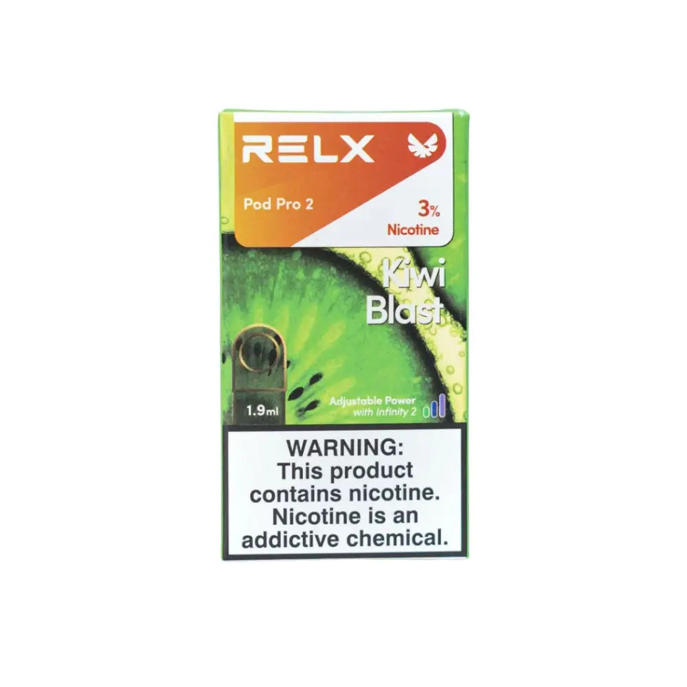 Relx Pod Pro 2 Prefilled Replacement Pod - Kiwi Blast 3% - Vape Devices - Vapes Uae