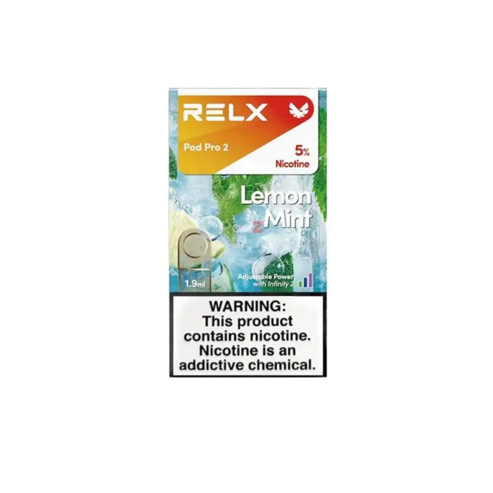 Relx Pod Pro 2 Prefilled Replacement Pod - Lemon Mint 5% - Vape Devices - Vapes Uae
