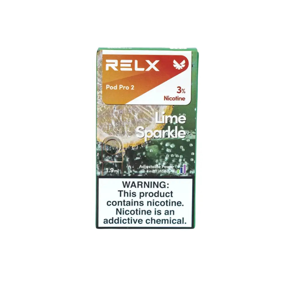 Relx Pod Pro 2 Prefilled Replacement Pod - Lime Sparkle 3% - Vape Devices - Vapes Uae