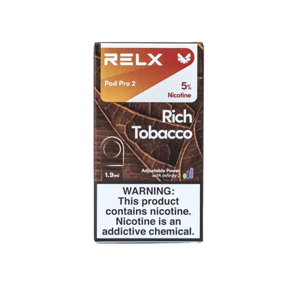 Relx Pod Pro 2 Prefilled Replacement Pod - Rich Tobacco 5% - Vape Devices - Vapes Uae
