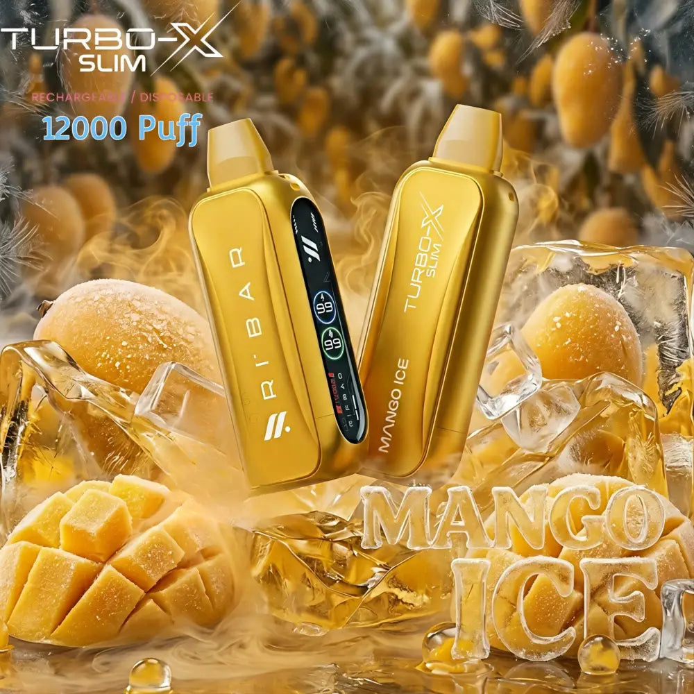 Rifbar Turbo x Slim 12000 Puffs Disposable Vape - Mango Ice - Disposable Vape - Vapes Uae