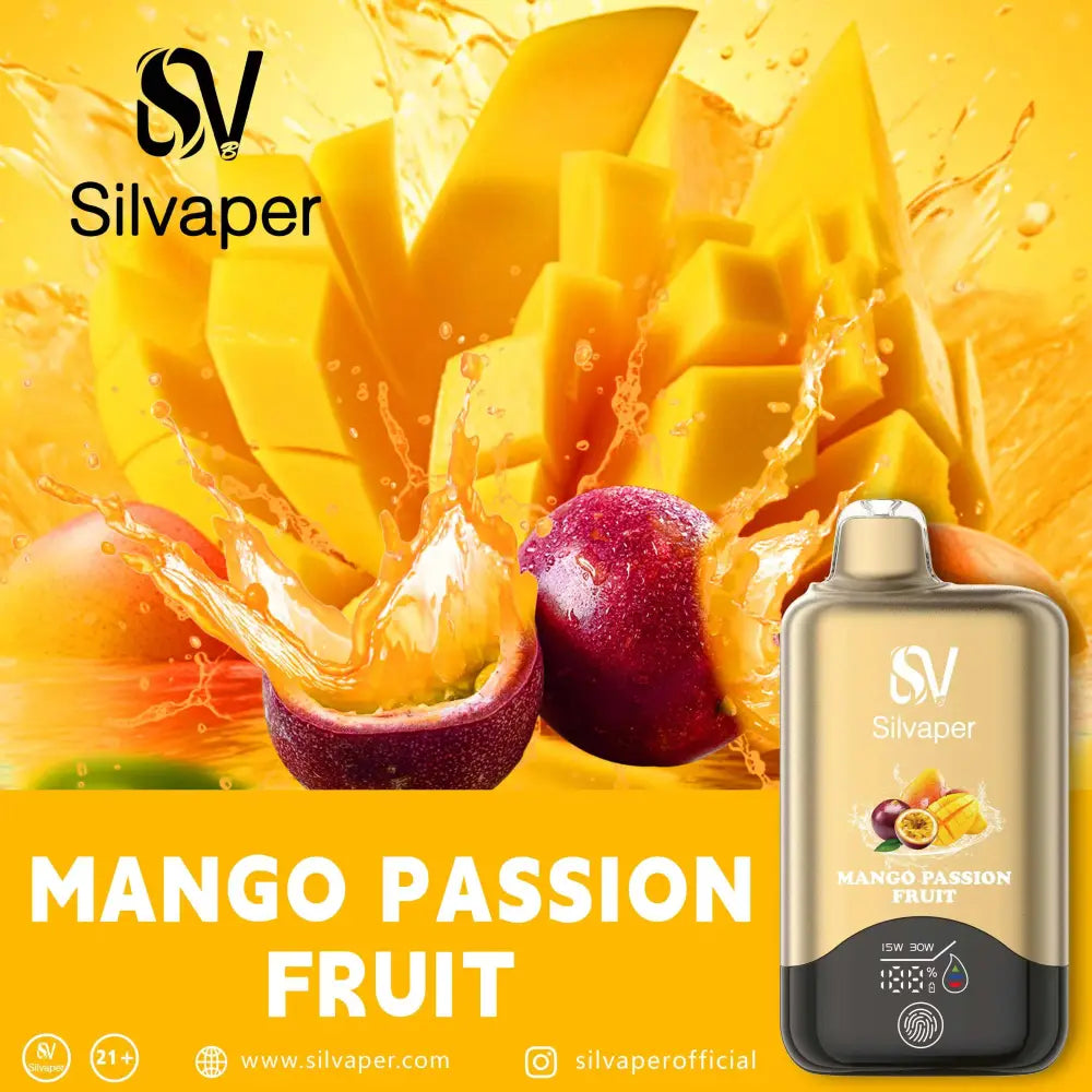 Silvaper 15000 Puffs Disposable Vape - Mango Passion Fruit - Disposable Vape - Vapes Uae