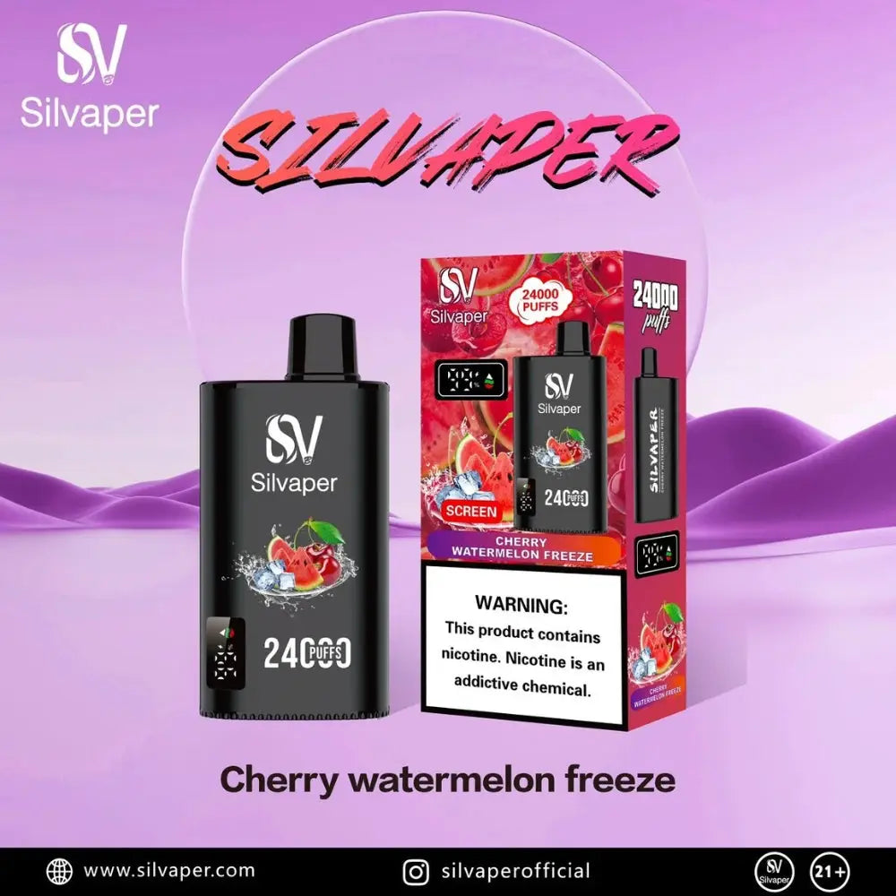 Silvaper 24000 Puffs Disposable Vape - Cherry Watermelon Freeze - Disposable Vape - Vapes Uae