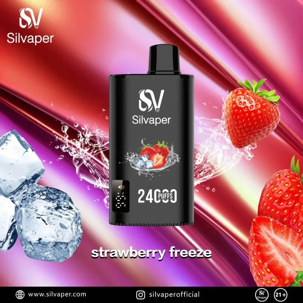 Silvaper 24000 Puffs Disposable Vape - Strawberry Freeze - Disposable Vape - Vapes Uae