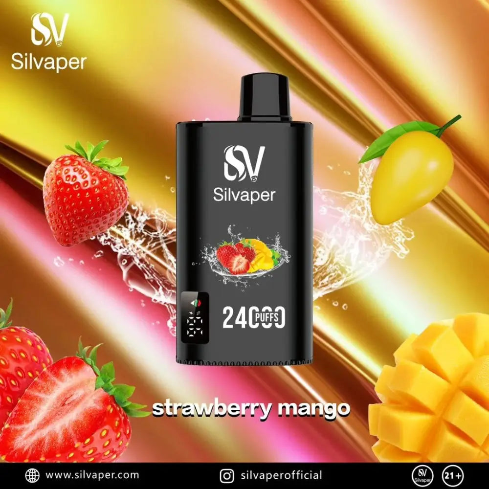 Silvaper 24000 Puffs Disposable Vape - Strawberry Mango - Disposable Vape - Vapes Uae