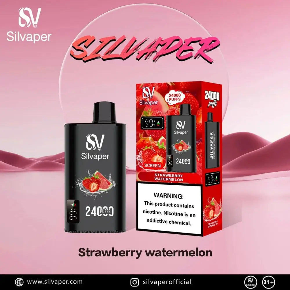 Silvaper 24000 Puffs Disposable Vape - Strawberry Watermelon - Disposable Vape - Vapes Uae