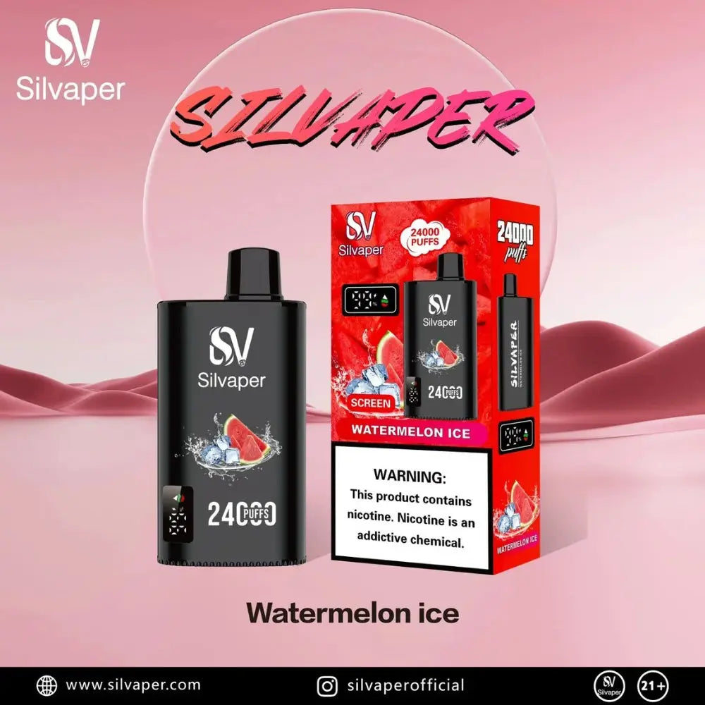 Silvaper 24000 Puffs Disposable Vape - Watermelon Ice - Disposable Vape - Vapes Uae