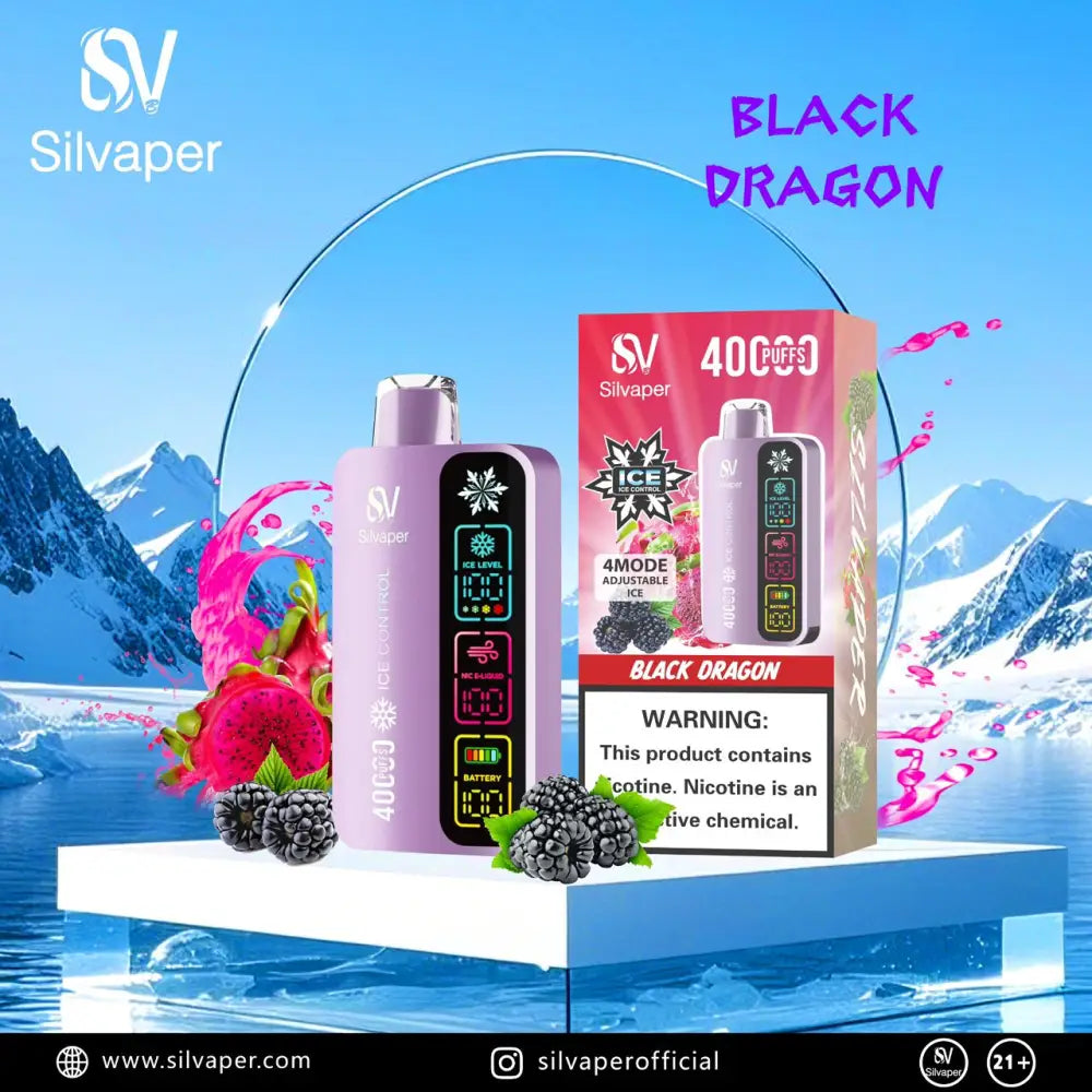 Silvaper 40000 Puffs Disposable Vape - Black Dragon - Disposable Vape - Vapes Uae