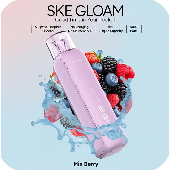 Ske Gloam 5000 Puffs Disposable Vape - Mix Berry - Disposable Vape - Vapes Uae