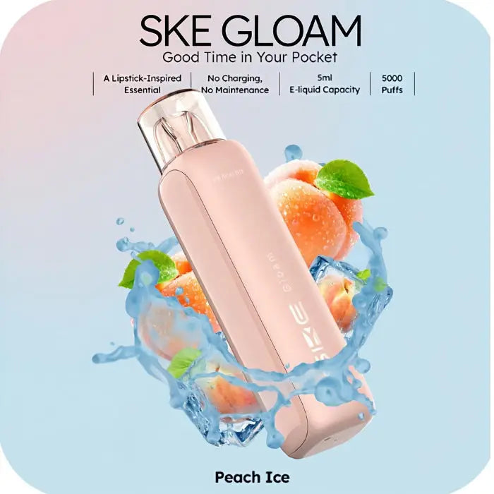 Ske Gloam 5000 Puffs Disposable Vape - Peach Ice - Disposable Vape - Vapes Uae
