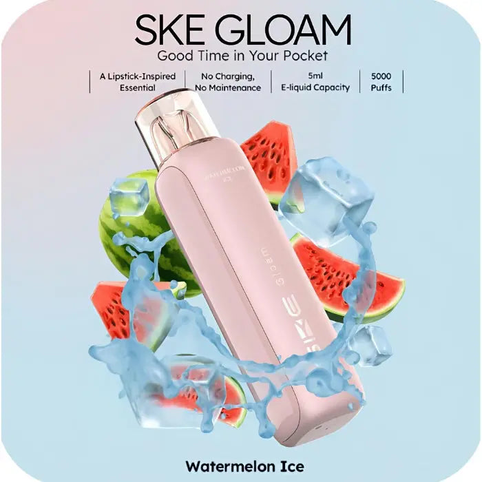 Ske Gloam 5000 Puffs Disposable Vape - Watermelon Ice - Disposable Vape - Vapes Uae