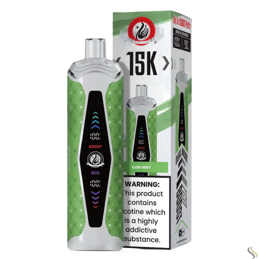 Starbuzz 15000 Puffs Super Max Disposable Vape - Gum Mint - Disposable Vape - Vapes Uae