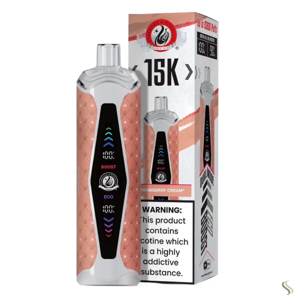 Starbuzz 15000 Puffs Super Max Disposable Vape - Strawberry Cream - Disposable Vape - Vapes Uae