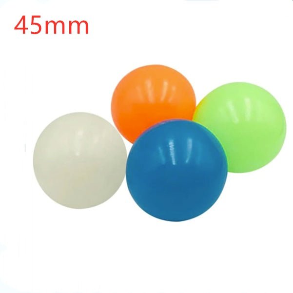 Stress relief squeezy ball wall mounted toys - glow 4 colors / 1set 4.5cm - teens toys