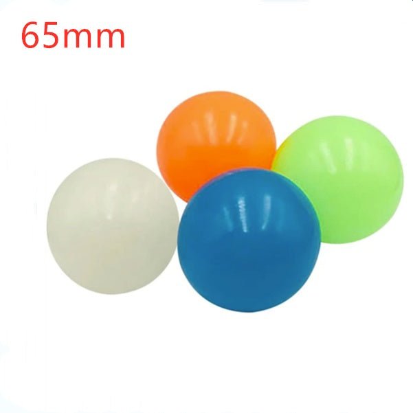 Stress relief squeezy ball wall mounted toys - glow 4 colors / 1set 6.5cm - teens toys