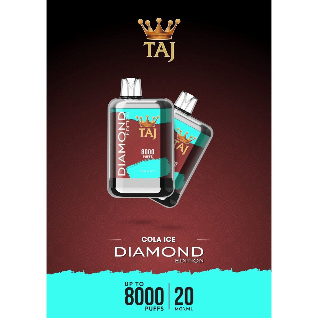 Taj 8000 puffs diamond edition - cola ice - disposable vape - vapes uae