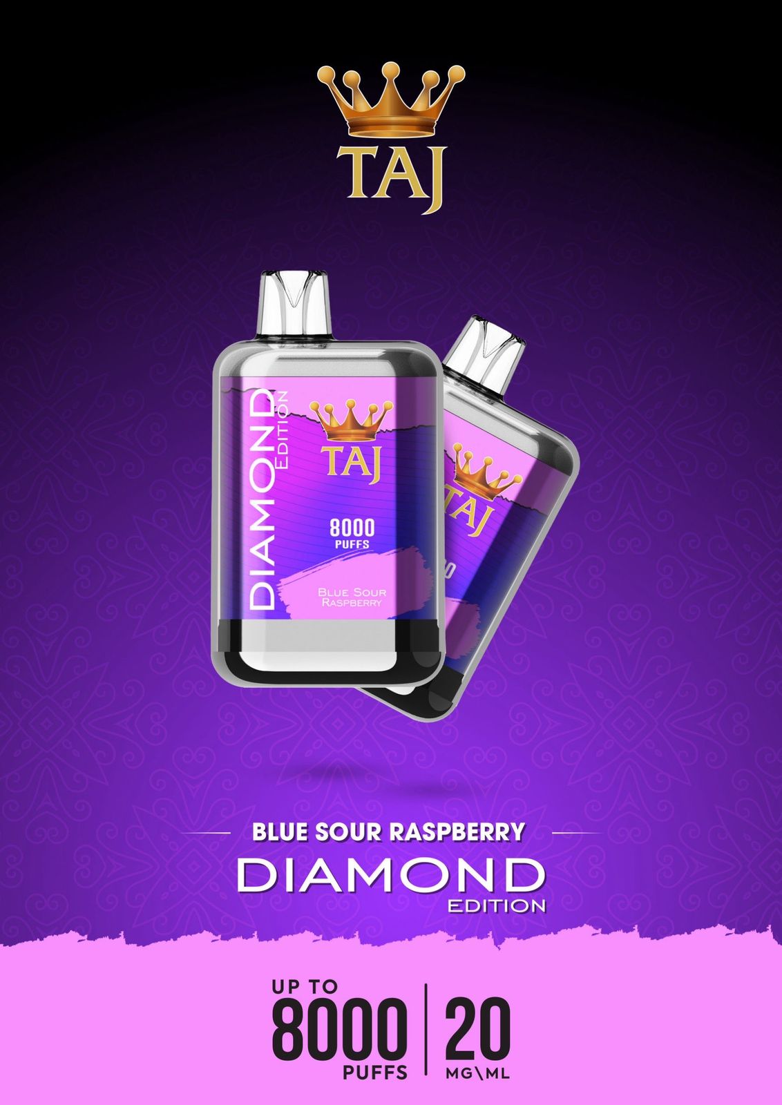 Taj 8000 puffs diamond edition - disposable vape - vapes uae