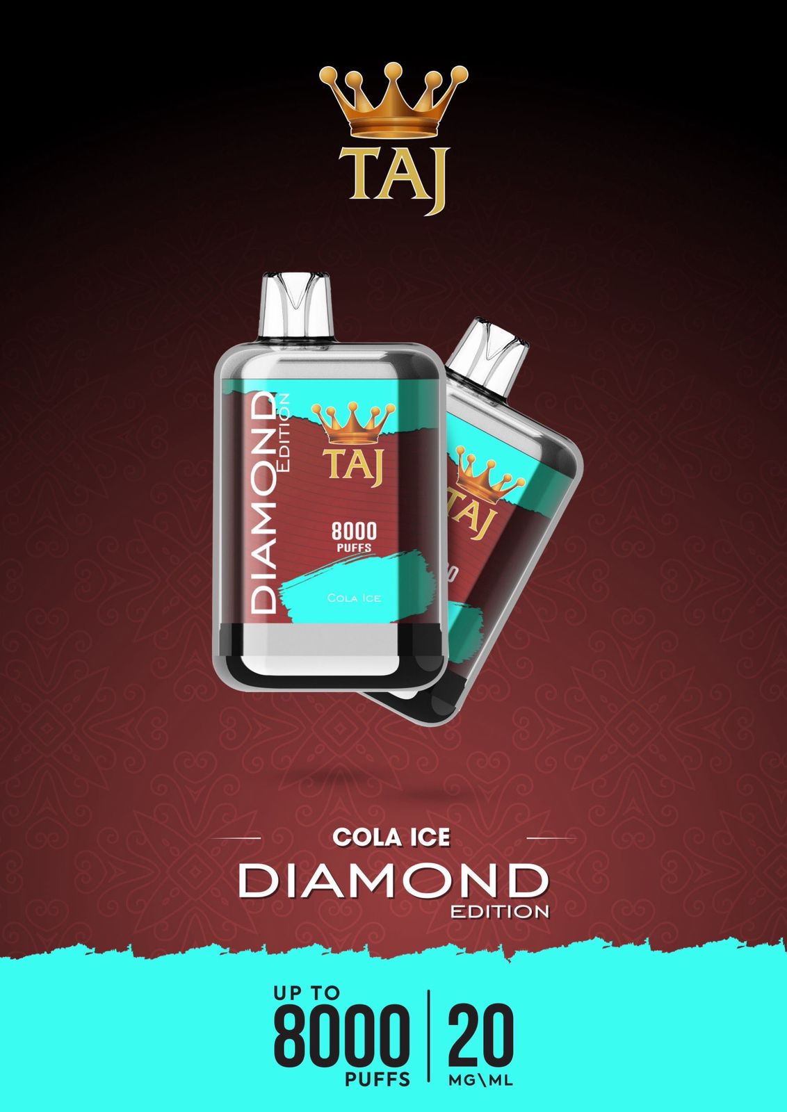 Taj 8000 puffs diamond edition - disposable vape - vapes uae