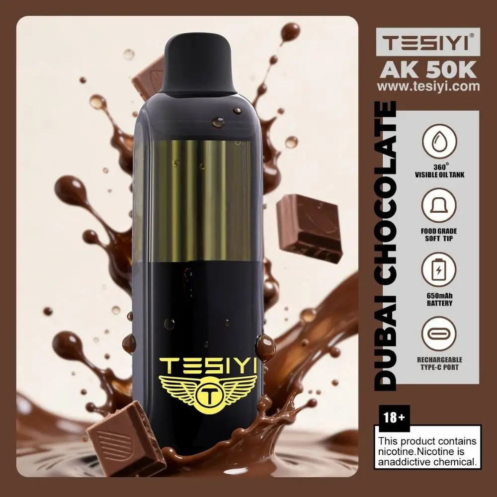 Tesiyi Ak 50000 Puffs Disposable Vape - Dubai Chocolate - Disposable Vape - Vapes Uae