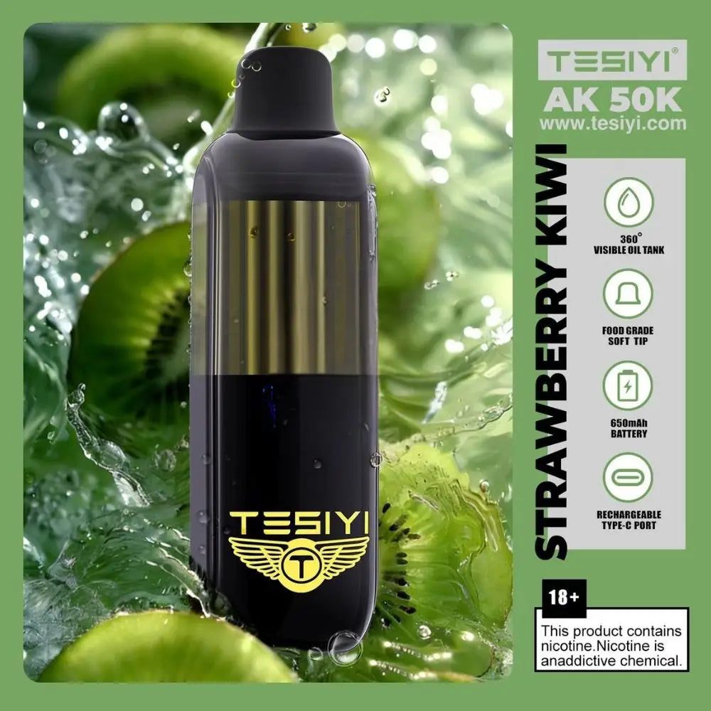 Tesiyi Ak 50000 Puffs Disposable Vape - Strawberry Kiwi - Disposable Vape - Vapes Uae