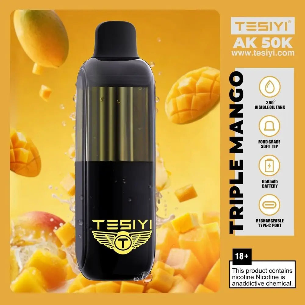 Tesiyi Ak 50000 Puffs Disposable Vape - Triple Mango - Disposable Vape - Vapes Uae