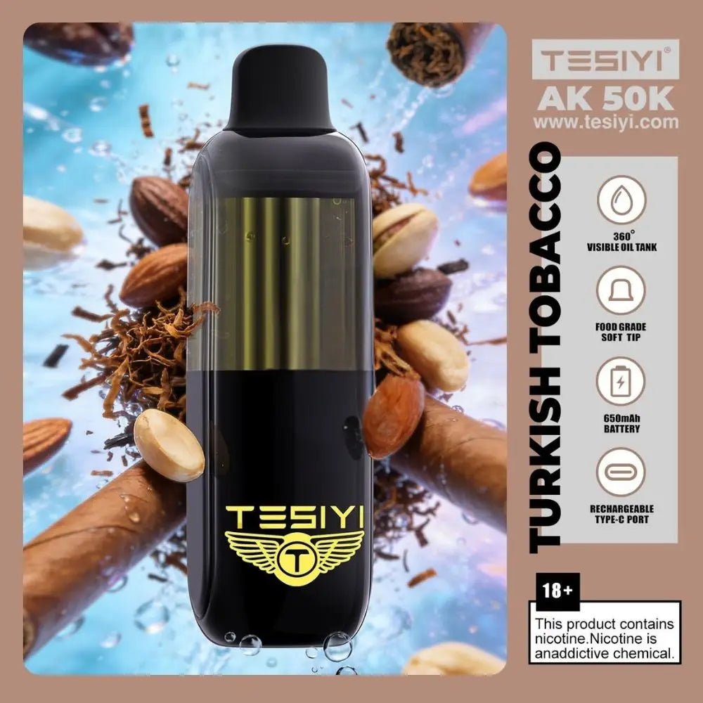 Tesiyi Ak 50000 Puffs Disposable Vape - Turkish Tobacco - Disposable Vape - Vapes Uae
