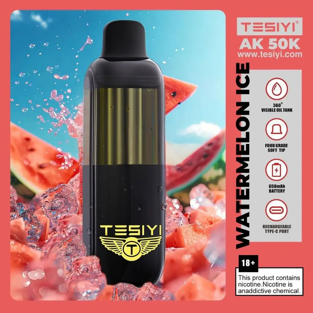 Tesiyi Ak 50000 Puffs Disposable Vape - Watermelon Ice - Disposable Vape - Vapes Uae