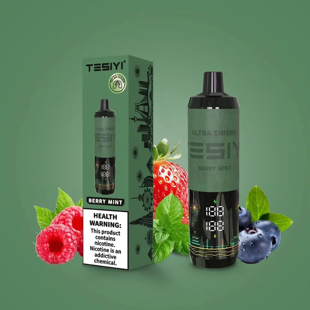 Tesiyi Ultra Shisha 35000 Puffs Disposable Vape - Berry Mint - Disposable Vape - Vapes Uae