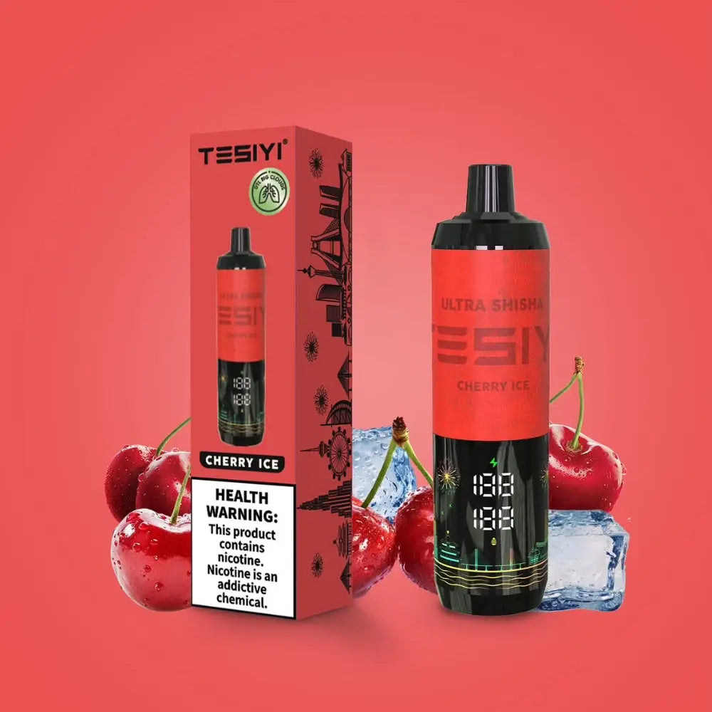 Tesiyi Ultra Shisha 35000 Puffs Disposable Vape - Cherry Ice - Disposable Vape - Vapes Uae