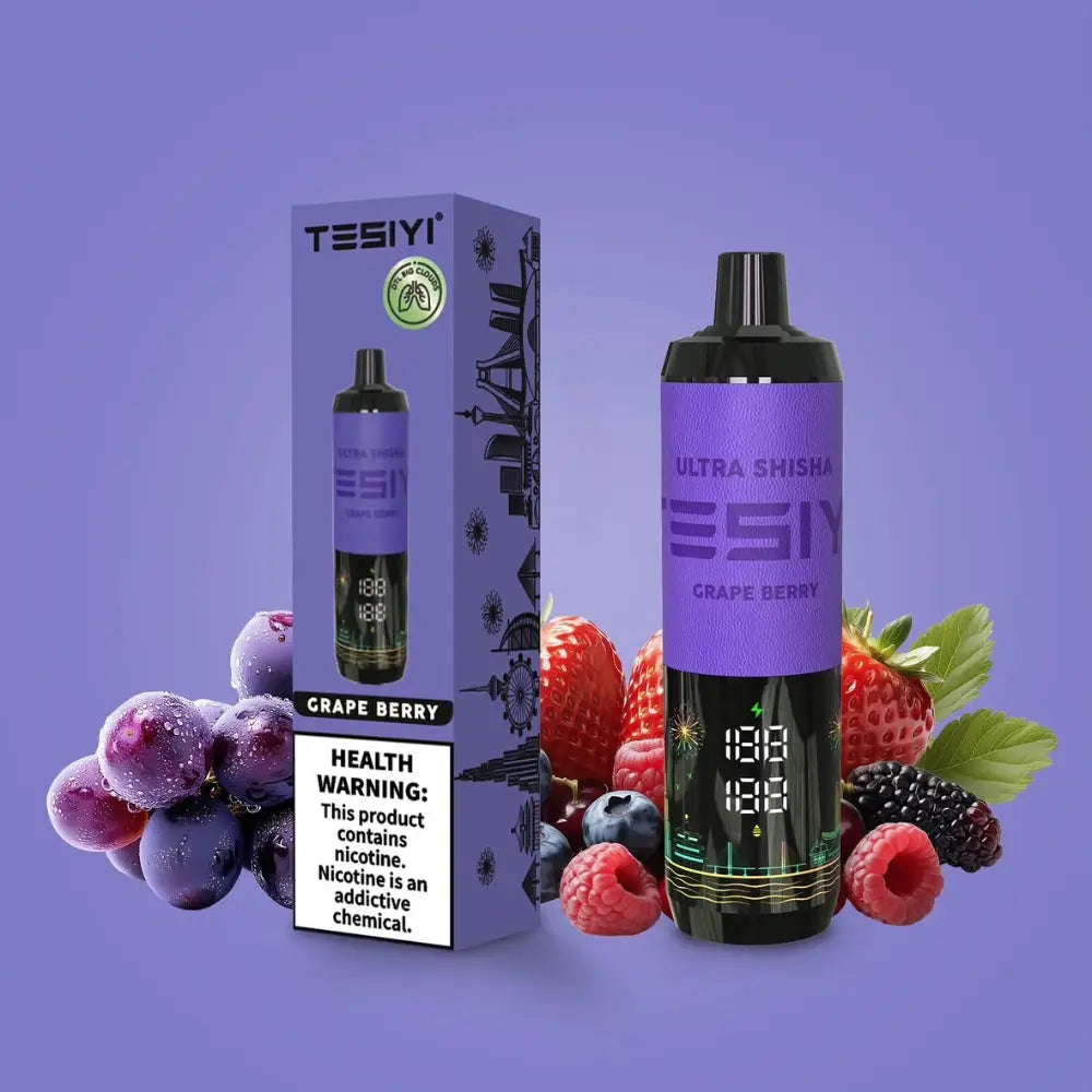 Tesiyi Ultra Shisha 35000 Puffs Disposable Vape - Grape Berry - Disposable Vape - Vapes Uae