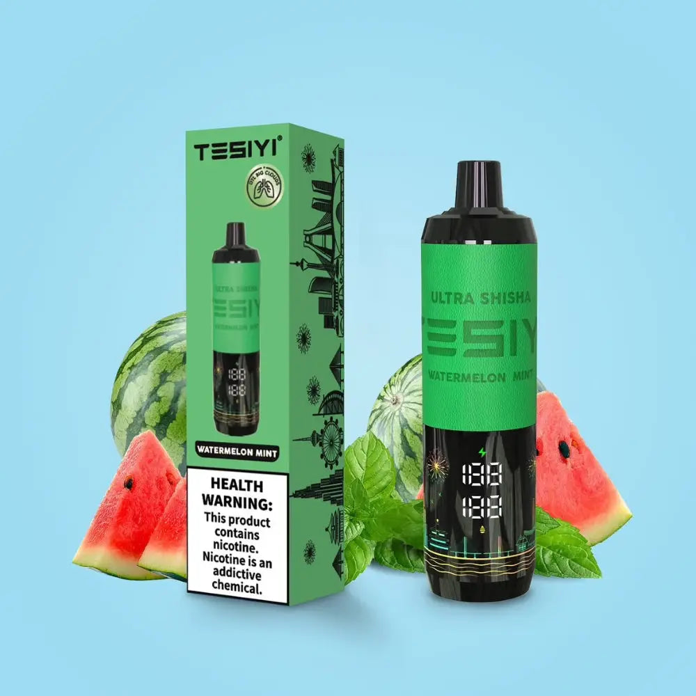 Tesiyi Ultra Shisha 35000 Puffs Disposable Vape - Watermelon Mint - Disposable Vape - Vapes Uae