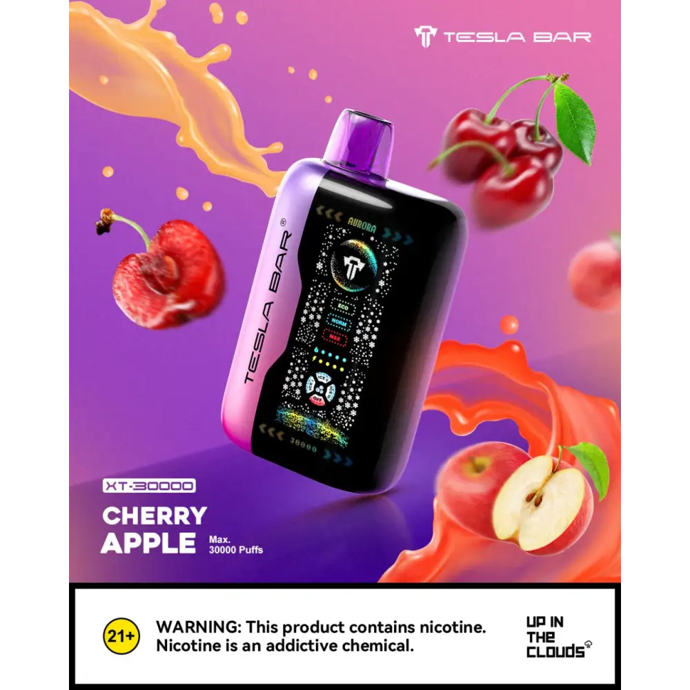 Tesla Bar Xt 30000 Puffs Disposable Vape - Cherry Apple - Disposable Vape - Vapes Uae