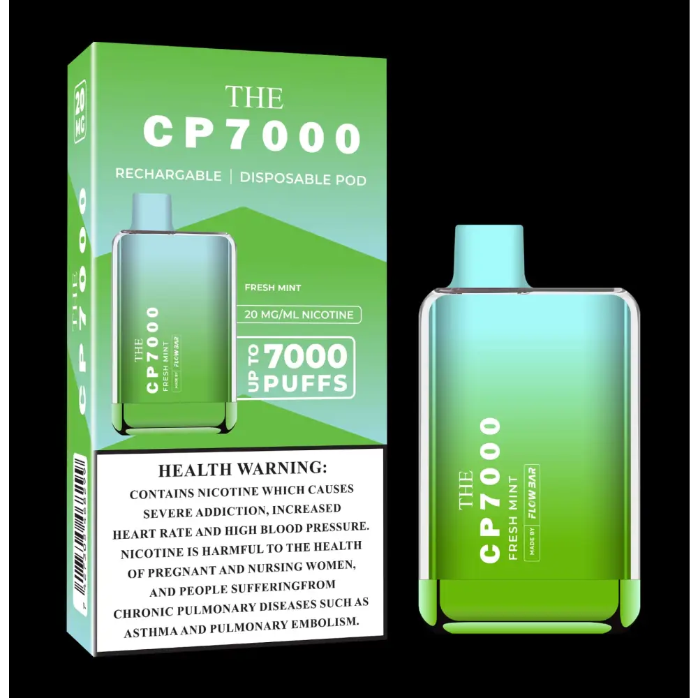 The Cp7000 Disposable Pod - Fresh Mint - Disposable Vape - Vapes Uae