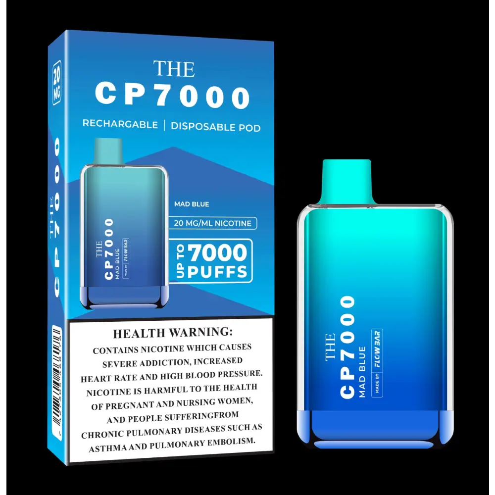 The Cp7000 Disposable Pod - Mad Blue - Disposable Vape - Vapes Uae