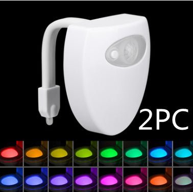 Toilet induction led night light - 16colors 2pc - toys > bath toys