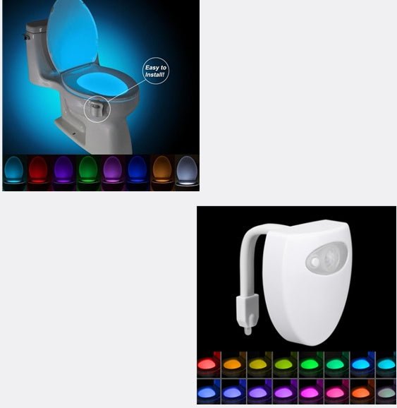 Toilet induction led night light - 16colors and 8colors - toys > bath toys