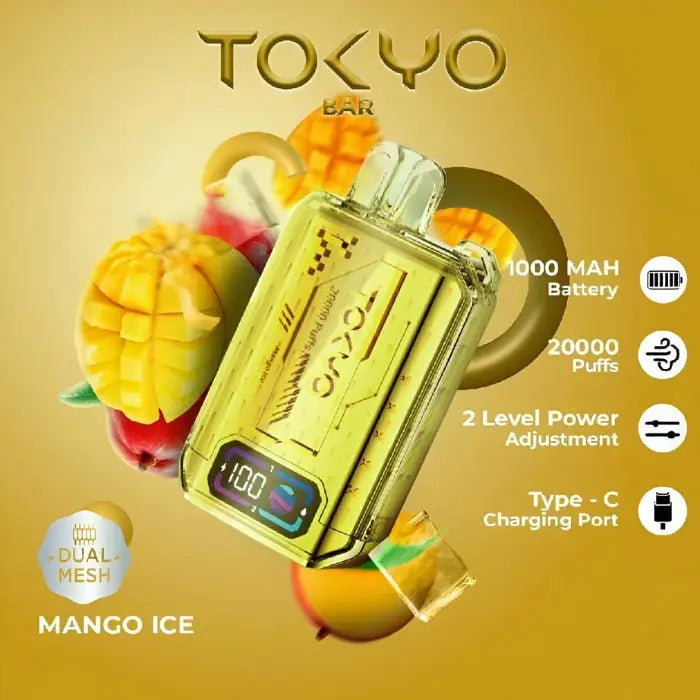 Tokyo Bar 20000 Puffs Disposable Vape - Mango Ice - Disposable Vape - Vapes Uae