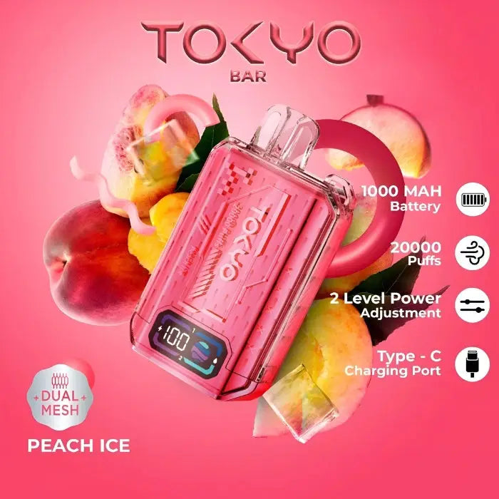 Tokyo Bar 20000 Puffs Disposable Vape - Peach Ice - Disposable Vape - Vapes Uae