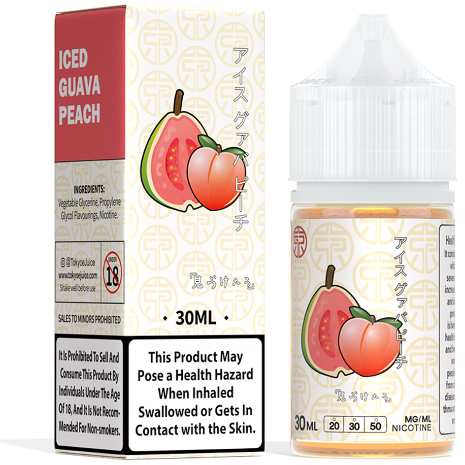 Tokyo classic series 30ml - iced guava peach / 50mg (5% ) - e-liquid - vapes uae