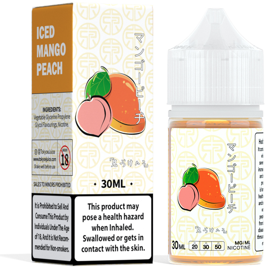 Tokyo classic series 30ml - iced mango peach / 50mg (5% ) - e-liquid - vapes uae