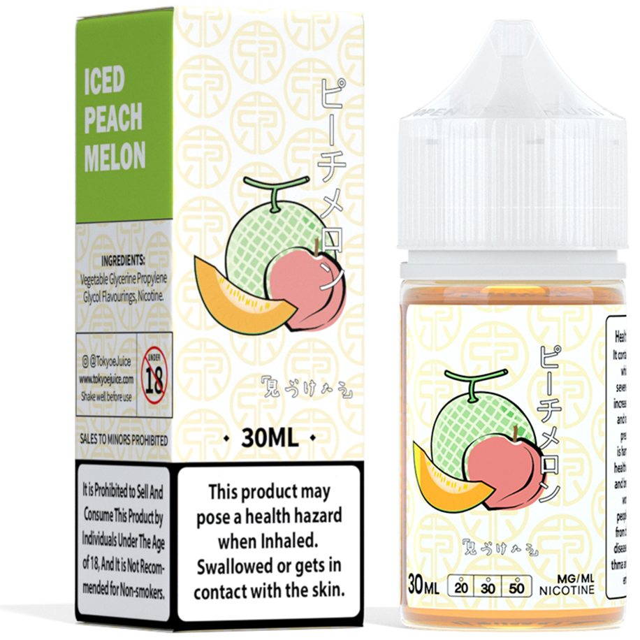 Tokyo classic series 30ml - iced peach melon / 50mg (5% ) - e-liquid - vapes uae