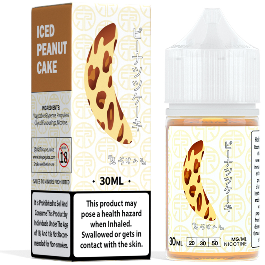 Tokyo classic series 30ml - iced peanut cake / 50mg (5% ) - e-liquid - vapes uae