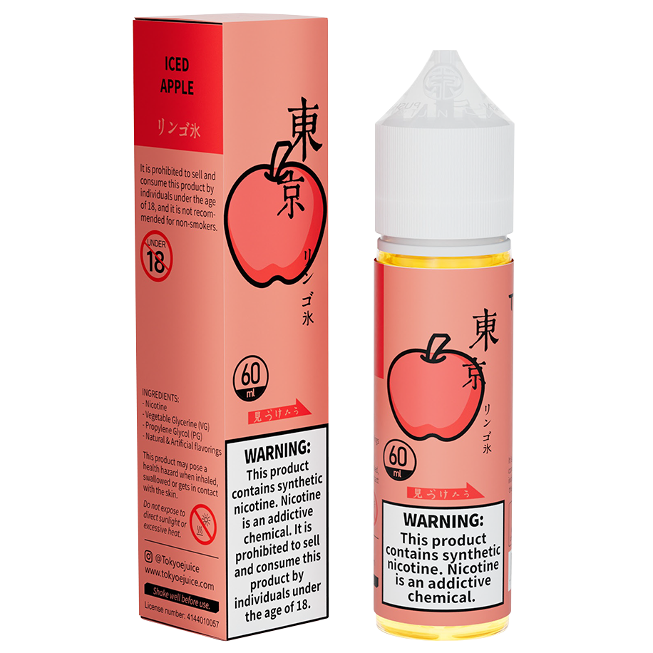 Tokyo classic series 60ml - iced apple / 50mg (5% ) - e-liquid - vapes uae