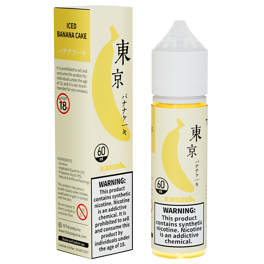 Tokyo classic series 60ml - iced banana cake / 50mg (5% ) - e-liquid - vapes uae