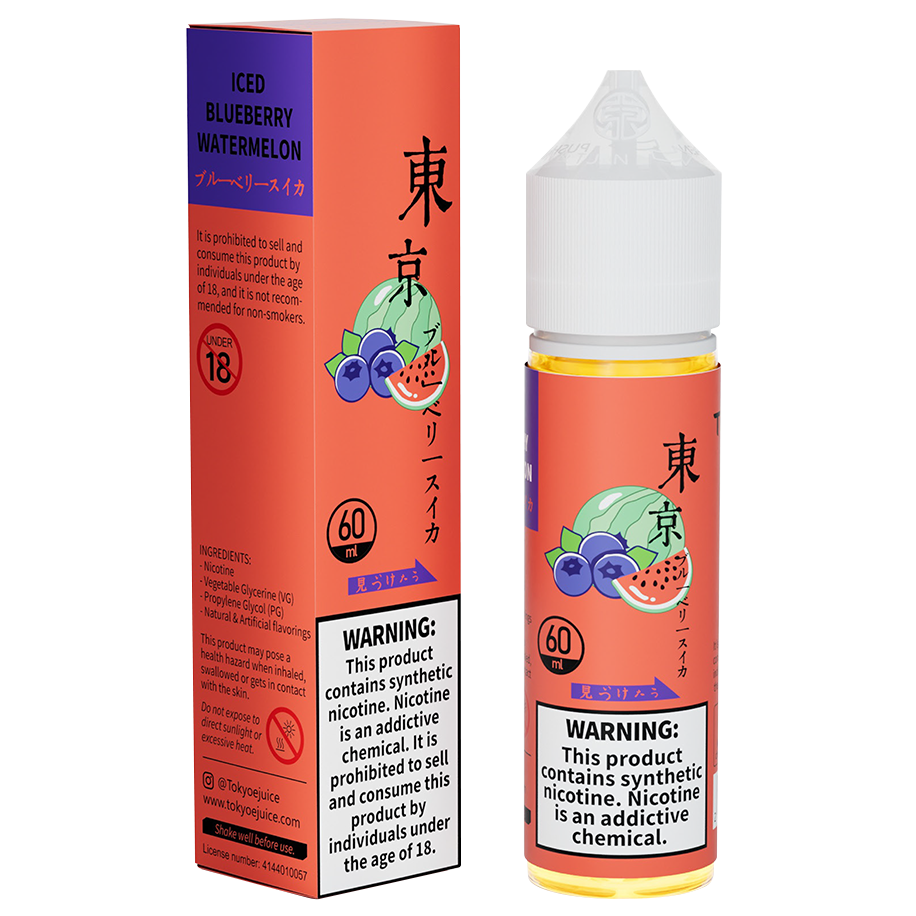 Tokyo classic series 60ml - iced blueberry watermelon / 50mg (5% ) - e-liquid - vapes uae